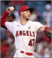  ?? KATELYN MULCAHY – GETTY IMAGES ?? Griffin Canning made 22starts for the Angels last year after missing the entire 2022 season.