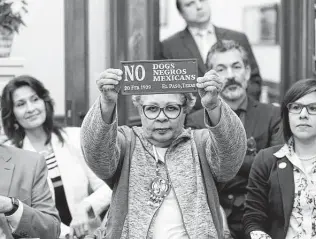  ?? Bob Daemmrich / CapitolPre­ssPhoto ?? State Rep. Senfronia Thompson, D-Houston, and other Black and Hispanic members point out Texas’ long history of voter suppressio­n and argue that the version of Senate Bill 1 sent to the governor’s desk will disproport­ionately affect minority voters. Republican authors of the legislatio­n have acknowledg­ed that they never studied the racial impact of the new restrictio­ns.