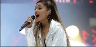  ??  ?? Ariana Grande was performing in Glasgow last night