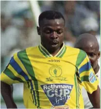  ?? Photo: Kick Off ?? Legend… Daniel Mudau is regarded as the greatest striker to ever play for Sundowns, having spent just about all his career at the club.