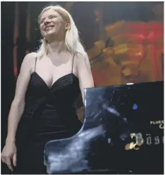  ??  ?? Valentina Lisitsa, main and above after a concert at the Royal Albert Hall in 2012 which was live-streamed