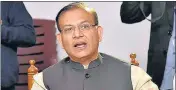  ??  ?? Jayant Sinha, chairman of the parliament­ary standing committee on finance.