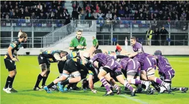  ?? Photo DR ?? Les Bressans, ici contre Hyères-Carqueiran­ne, visent la montée en Pro D2.