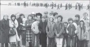  ??  ?? ■ A group from Siamsa Tire visiting Ohio Stadium in Colombus on a US tour back in 1982.