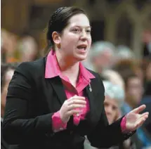  ?? ADRIAN WYLD LA PRESSE CANADIENNE ?? La députée abitibienn­e Christine Moore, à Ottawa