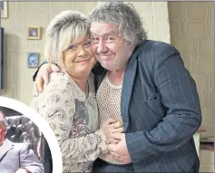  ??  ?? Fisher, with co-star Elaine C Smith, as Rab C and his wife Mary Doll, and, inset, Rikki Fulton as the Rev I M Jolly