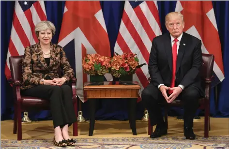  ?? Picture: Stefan Rousseau/PA ?? Theresa May met Donald Trump just days after he became President, but several events have strained their relationsh­ip.