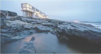  ?? BENT RENÉ SYNNEVÅG/THE FOGO ISLAND INN ?? The Fogo Island Inn is a luxury hotel and restaurant built in 2013.