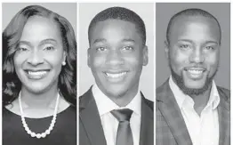 ?? COURTESY PHOTOS ?? The Sun Sentinel editorial board recommends these candidates in Tuesday’s special elections in Broward and Palm Beach counties: Democrats Rosalind Osgood in Senate District 33, Elijah Manley in House District 94 and Jervonte “Tae” Edmonds in House District 88.
