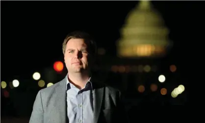  ?? Photograph: Getty Images ?? JD Vance, author of Hillbilly Elegy, has seen $10bn in backing from Peter Thiel, the tech billionair­e.