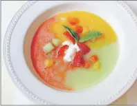  ?? AP PHOTO ?? Three-melon soup is a recipe by Sara Moulton.