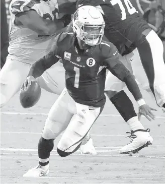 ?? RICKSCUTER­I/AP ?? Cardinals quarterbac­kKyler Murray led a comeback win against the Seahawks.