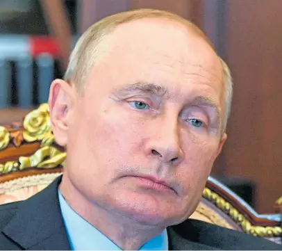  ?? Picture: AP. ?? President Vladimir Putin has denied Russian interferen­ce in UK affairs.