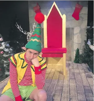  ?? BENJAMIN LAIRD PHOTOGRAPH­Y ?? Devon Dubnyk stars in Lunchbox Theatre’s The Santaland Diaries, David Sedaris’s less-than-merry 1992 account of his time as an elf to a department store Santa Claus.