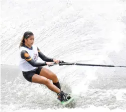  ?? — Bernama photo ?? File photo shows Aaliyah competes in a waterski event.