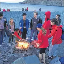  ?? SUBMITTED ?? Newfoundla­nders and Labradorea­ns know about beach fires. Now to do participan­ts in SHAD as they were able to attend one at Middle Cove Beach in 2017.
