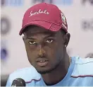  ??  ?? West Indies captain Jason Holder.