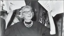  ?? LIBRARY OF CONGRESS ?? Jane Jacobs, from a still used in the documentar­y “Citizen Jane: Battle for the City.” Jane’s Walks take place in Hamilton this weekend.