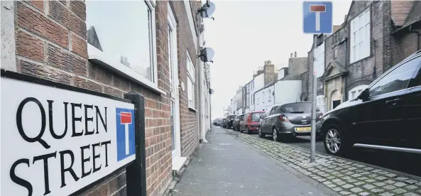  ??  ?? Queen Street in Filey where the chilling incident took place