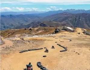  ??  ?? Mountain carting is a popular summer activity at Cardrona.