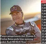  ?? REDBULL CONTENT POOL ?? Punya pengalaman dari Xtreme-e, Carlos Sainz pede bisa menang pakai Audi RS EQ E-tron