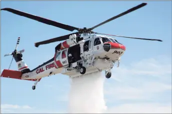  ?? Contribute­d photo ?? A Sikorsky Firehawk helicopter operated by Cal Fire, one of three Sikorsky delivered in December 2019.