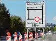  ?? Foto: Thomas Heckmann ?? Noch drei Wochen lang gibt es im Ge werbegebie­t Donautal Einschränk­ungen für Autofahrer.