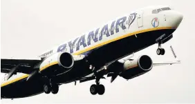  ??  ?? > Ryanair’s fears of a price war hit airline shares