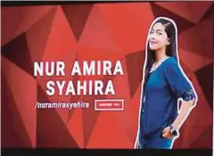  ??  ?? NUR Amira diiktiraf YouTube menerusi Anugerah Gold Play Button selain dinobatkan sebagai YouTuber terbaik Asia 2018.