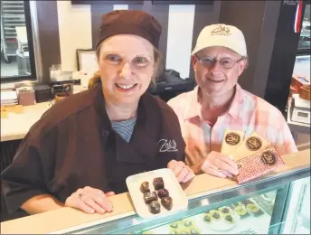  ?? Stephen Fries / For Hearst Connecticu­t Media ?? Husband and wife team Maureen and Jim produce awardwinni­ng Bean to Bar chocolate at Zak’s Chocolate.