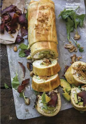  ?? ?? Roulade with biltong and avocado