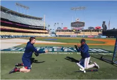  ?? ASSOCIATED PRESS ?? Next week’s entry:
“Atlanta Braves coach Ron Washington remembered everything but his glove before Tuesday’s practice at Dodger Stadium, resulting in some super short-toss with Braves third baseman Austin Riley.”