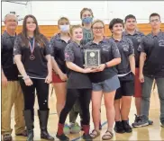  ?? Contribute­d ?? The Ridgeland rifle team earned the Area 10 runner-up trophy in Etowah this past Friday, marking the highest-ever area finish for the Panther program. Mackenzie Hunter (second from left) was an All-Area Team 2 selection.