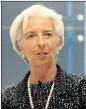  ?? PHOTO: REUTERS ?? The IMF’s Christine Lagarde has dropped sharp condemnati­on of trade protection­ism in a statement after meeting with the World Bank.