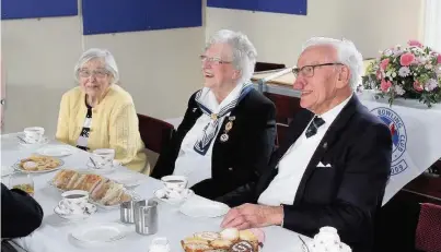  ??  ?? Burnside Members enjoying afternoon tea