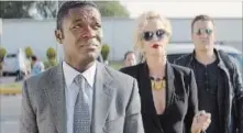  ?? THE ASSOCIATED PRESS ?? David Oyelowo, left, Charlize Theron and Joel Edgerton star in "Gringo."