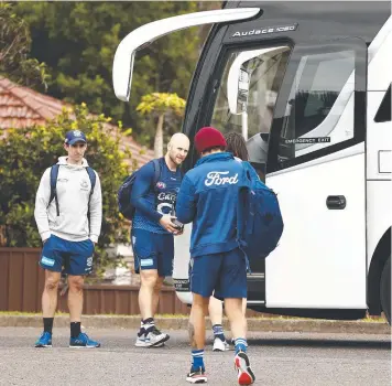  ?? Picture: GETTY IMAGES ?? ROAD WARRIORS: Getting back on the bus after training in NSW this week.