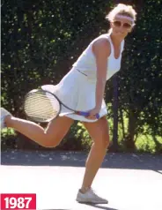  ??  ?? At Queen’s: Princess Michael plays tennis