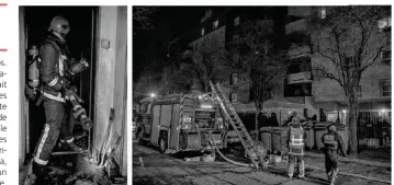  ?? (© SDIS 78). ?? Le soir de l’incendie, le 2 février 2015 à Sartrouvil­le, lors de l’interventi­on des pompiers