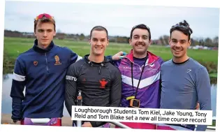  ?? ?? Loughborou­gh Students Tom Kiel,
Jake Young, Tony Reid and Tom Blake set a new all time course record