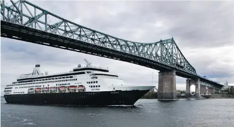  ?? GORDON BECK ?? Montreal has a new cruise terminal to welcome visitors, with Holland America’s Maasdam the first to dock there when it opened in June.