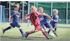  ?? RP-FOTO: ARCHIV/KÖHLEN ?? Wie beim Kita-Cup der SpVg. Hilden 05/06 soll Fußball den Kindern vor allem Spaß machen.