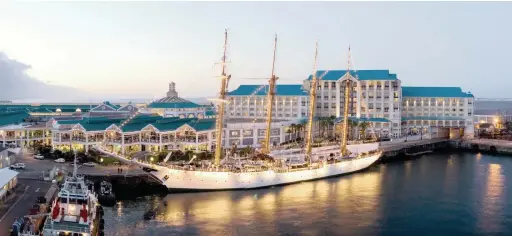  ??  ?? TOP CLASS: The award-winning The Table Bay offers 329 opulent rooms offering panoramic views of the Atlantic Ocean or V&A Waterfront, a world-class spa, five function venues and a pool-deck. It has been ranked highly by guests in a review commission­ed...