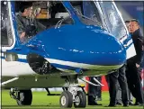  ??  ?? DOOMED: Vichai boards helicopter