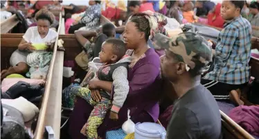  ?? BRENDAN MAGAAR African News Agency (ANA) ?? REFUGEES and asylum seekers have sought refuge at the Central Methodist Church after being removed from the Waldorf Arcade, where they had camped in protest. |