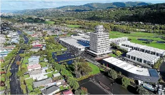  ?? PHOTOS: SUPPLIED ?? Lower Hutt’s Avalon Tower, above and right, is adjacent to Sir Peter Jackson’s Avalon Studios.