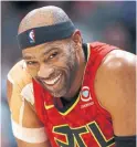  ?? MATTHEW STOCKMAN GETTY IMAGES ?? At 41, former Raptors all-star Vince Carter is averaging seven points a game as an Atlanta Hawk.