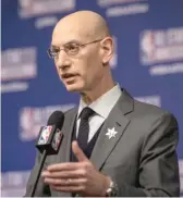  ?? ASHLEE REZIN GARCIA/SUN-TIMES ?? Commission­er Adam Silver and the NBA are serious about their virus protocols.
