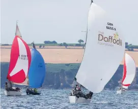  ?? DAVID BRANIGAN/OCEANSPORT ?? Brian Griffin’s Stonehaven Racing (right) from Killaloe Sailing Club at the Volvo Cork Week organised by the Royal Cork Yacht Club