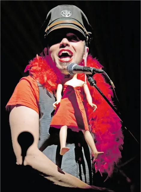  ?? Supplied ?? Hawksley Workman in his one-man cabaret, The God That Comes, which comes to the Citadel next week.